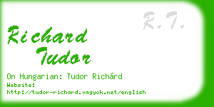 richard tudor business card
